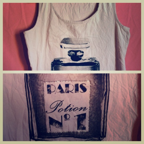 Distressed perfume top.