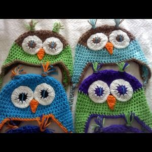 Custom hand made owl hat.