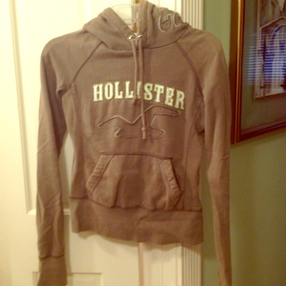 Olive green sweatshirt with hood