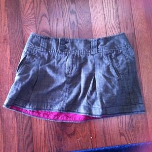 Gray plaid miniskirt
