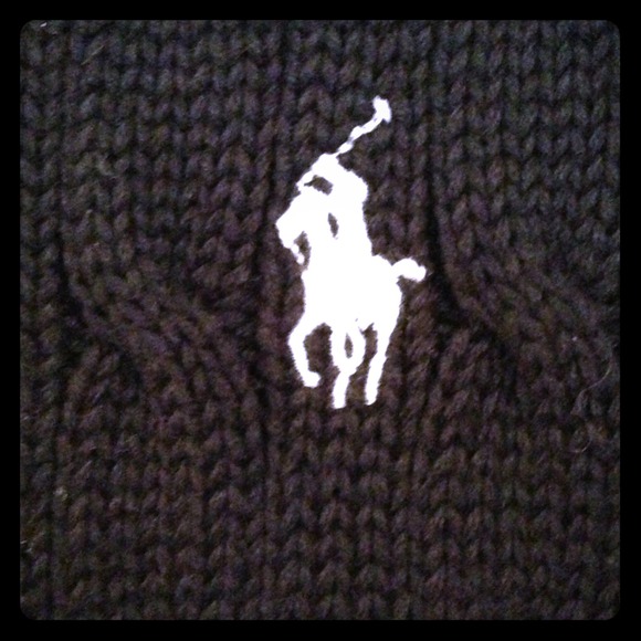 Medium black Ralph Lauren cable knit tee - Picture 1 of 3