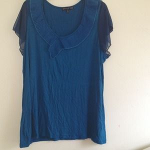 Plus size turquoise top