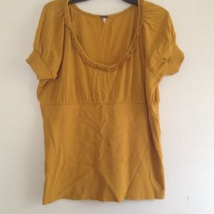 Plus size yellow top