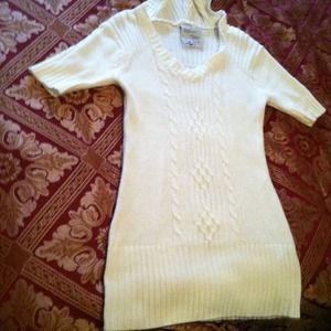White sweater dress