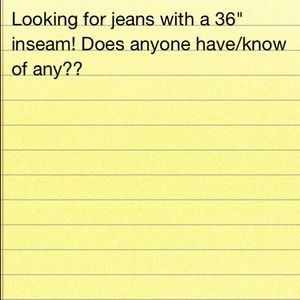 Denim, 36" Inseam