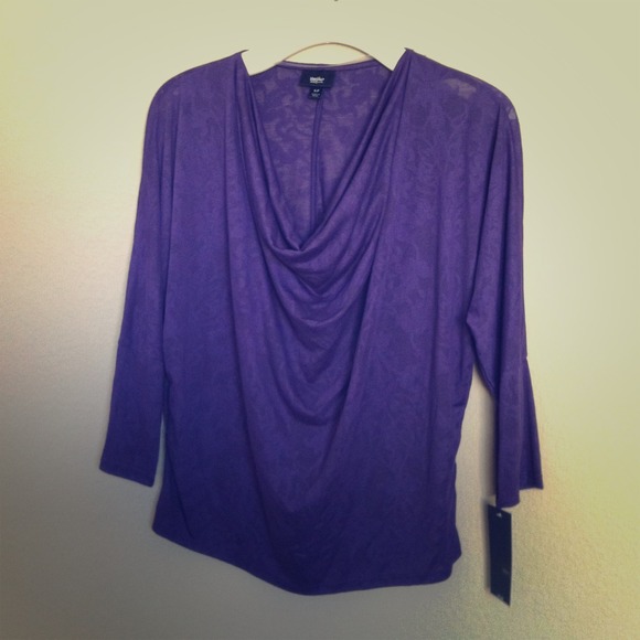 Sold- local! Cowl neck grape colored dolman blouse