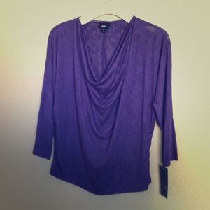 Sold- local! Cowl neck grape colored dolman blouse