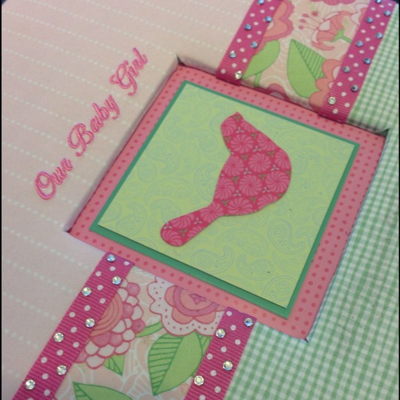 RESERVED baby book w Swarovski rhinestones