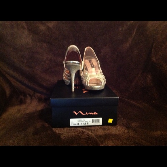 Gold Sequence stiletto 3 1/2 in Heels - Picture 2 of 3