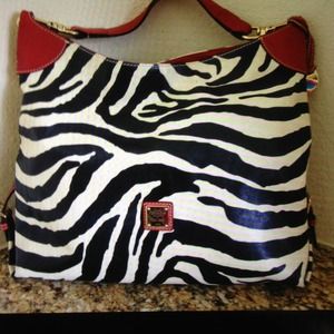 Dooney Bourke Large Hobo Bag ZEBRA "Rare"