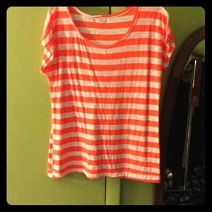 orange and white t-shirt