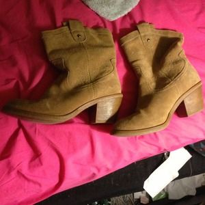 reserved suede cowboy boots