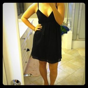 Black spaghetti strap dress