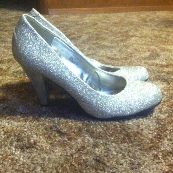Silver Sparkly "Rampage" Heels