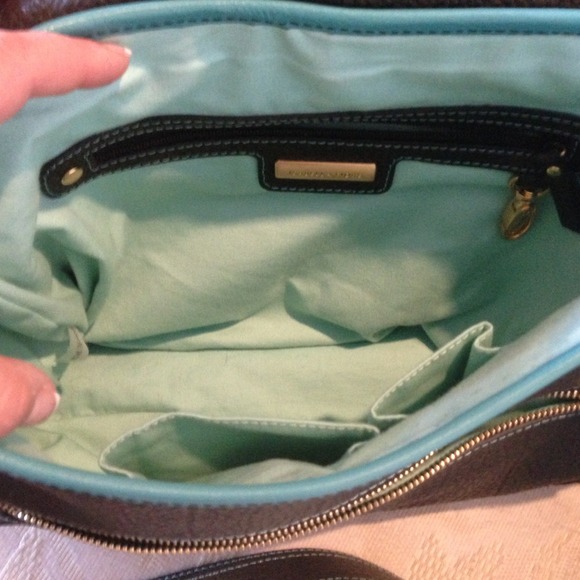 Hand painted leather cross body bag - Picture 3 of 4