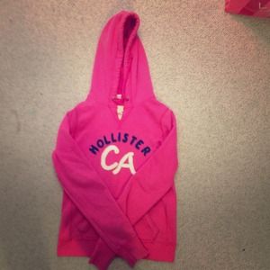 Hot pink hollister pullover