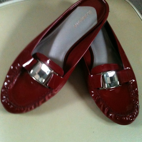 Red and bling leather loafer Liz Claiborne