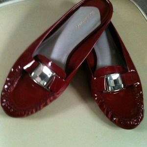 Red and bling leather loafer Liz Claiborne