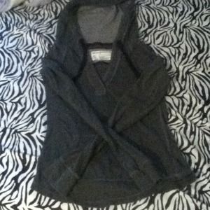 Long sleeve hooded shirt.