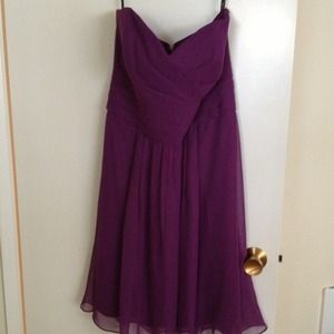 After Six Strapless Chiffon Dress