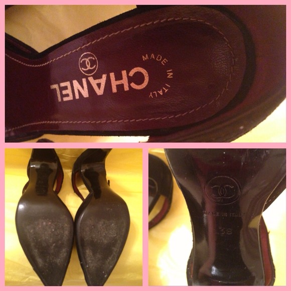 Authentic black suede Chanel!!👠 - Picture 3 of 4