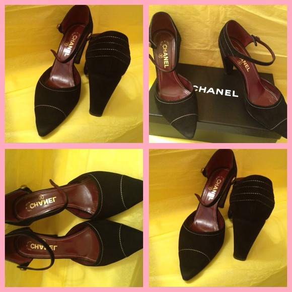 Authentic black suede Chanel!!👠 - Picture 4 of 4