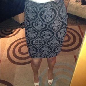 patterned pencil skirt by White House Black Market