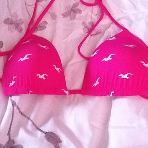 Hollister pink and white swimsuit