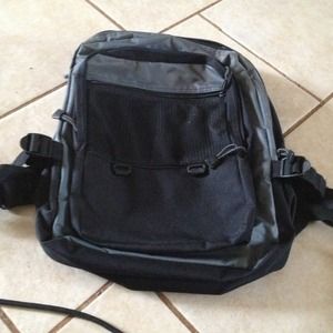 Black and grey backpack