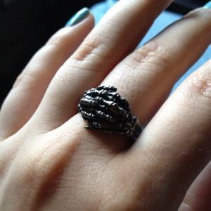 OBEY skeleton hands ring