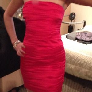 Red Strapless Cocktail/party dress by Express