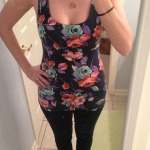 Floral cotton tank!