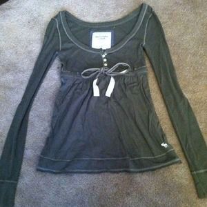 Babydoll-style long sleeve top
