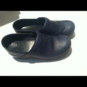 Dansko blue leather clogs, size 39