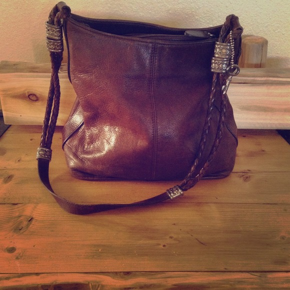 Brown leather Fossil bag;)