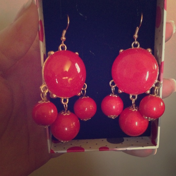 Bubble Earrings- Red
