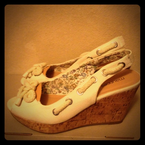 Wedge cork heels