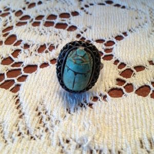 **REDUCED**Silver Ring With Egyptian Scarab