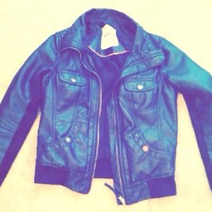 Black leather jacket