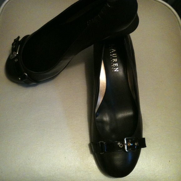 Brown Ralph Lauren wedge shoes