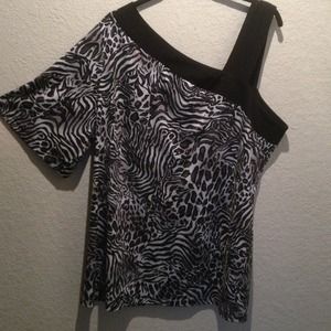 Fun Zebra-Print Blouse with Bling!
