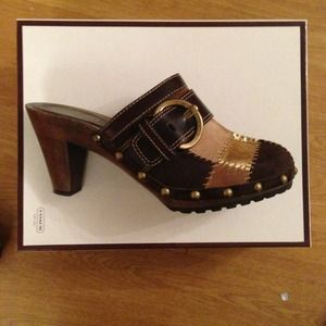 Coach clogs - Brown/Tan/Gold