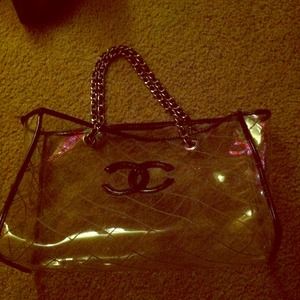 Chanel look alike see through bag