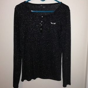 Long sleeve Navy blue Armani Exchange top