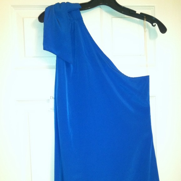 NBW NWT Royal Blue One Shoulder Dress sz Large - Picture 2 of 2