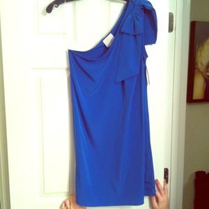 NBW NWT Royal Blue One Shoulder Dress sz Large