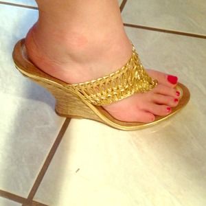 Gold Sandal Wedges