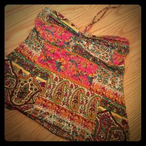 Super Sale!!Bandeau type top, fun colors/pattern