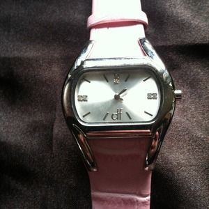 Pink Faux Alligator Skin Watch