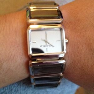 REDUCED!!Diesel Women's Watch Silver and Glass.